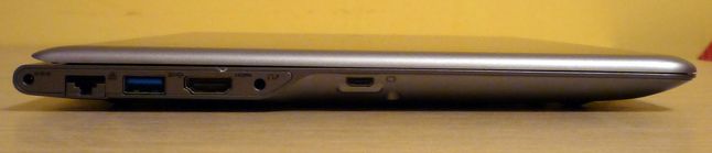 Samsung 530U3C - ścianka lewa (zasilanie, LAN, USB 3.0, HDMI, audio, mini-VGA)