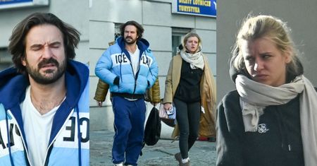 Piotr Stramowski w dresie za 10 tysięcy i z torbą za 20 tysięcy lansuje się z ukochaną w centrum Warszawy (ZDJĘCIA)