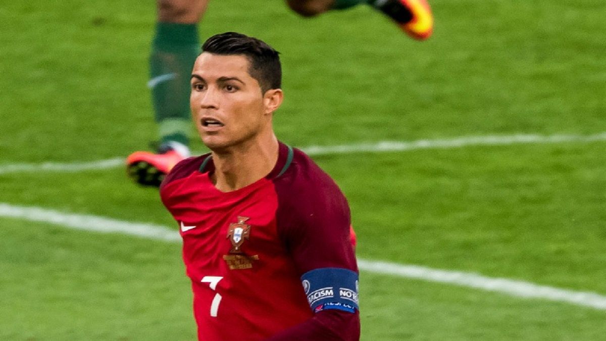 Cristiano Ronaldo w czasie meczu z Polską
