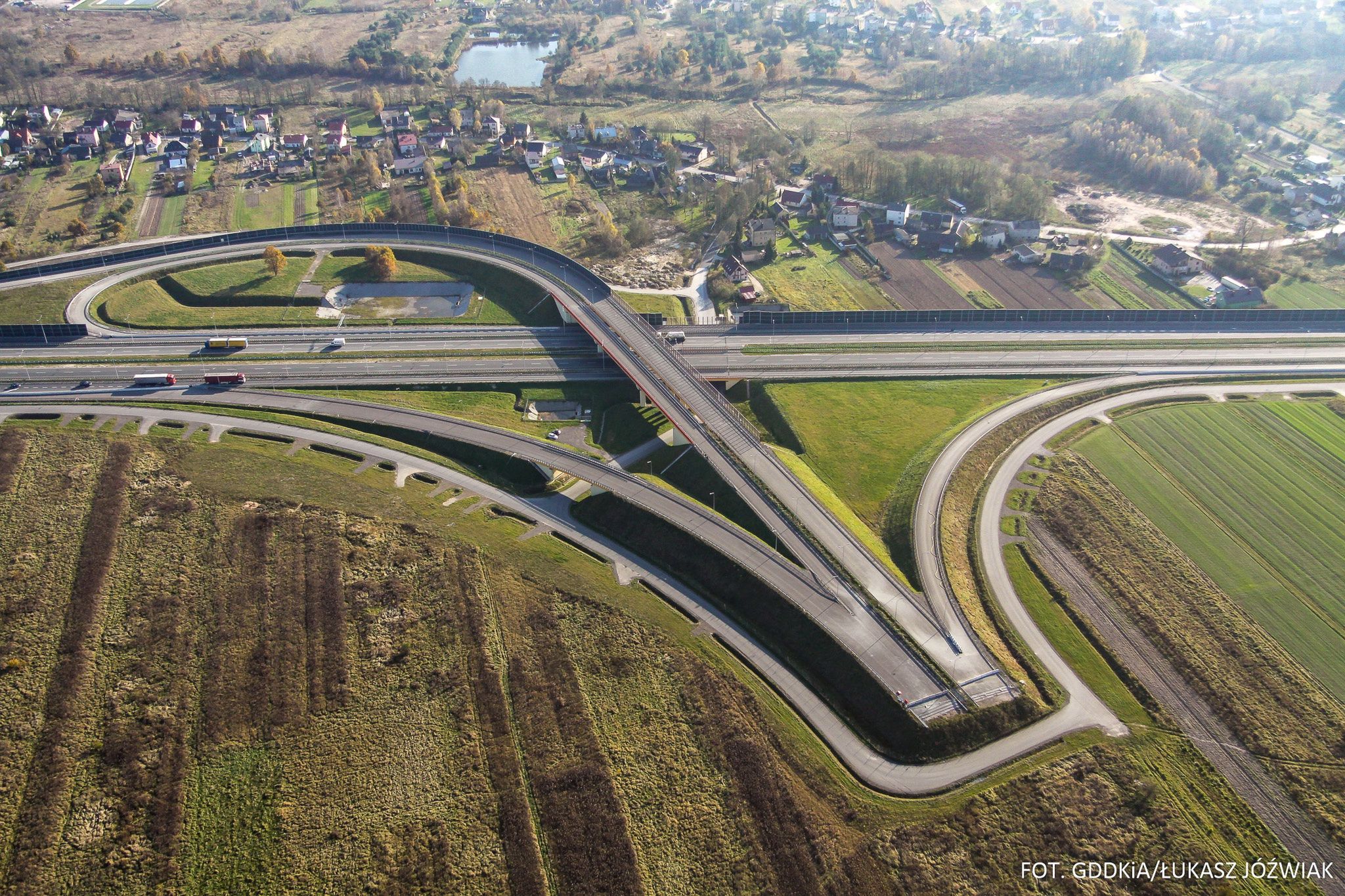 Węzeł Kielce Zachód na S7, do którego podłączona zostanie droga S74