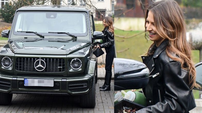 Anna Lewandowska z nietęgą miną maszeruje po stolicy