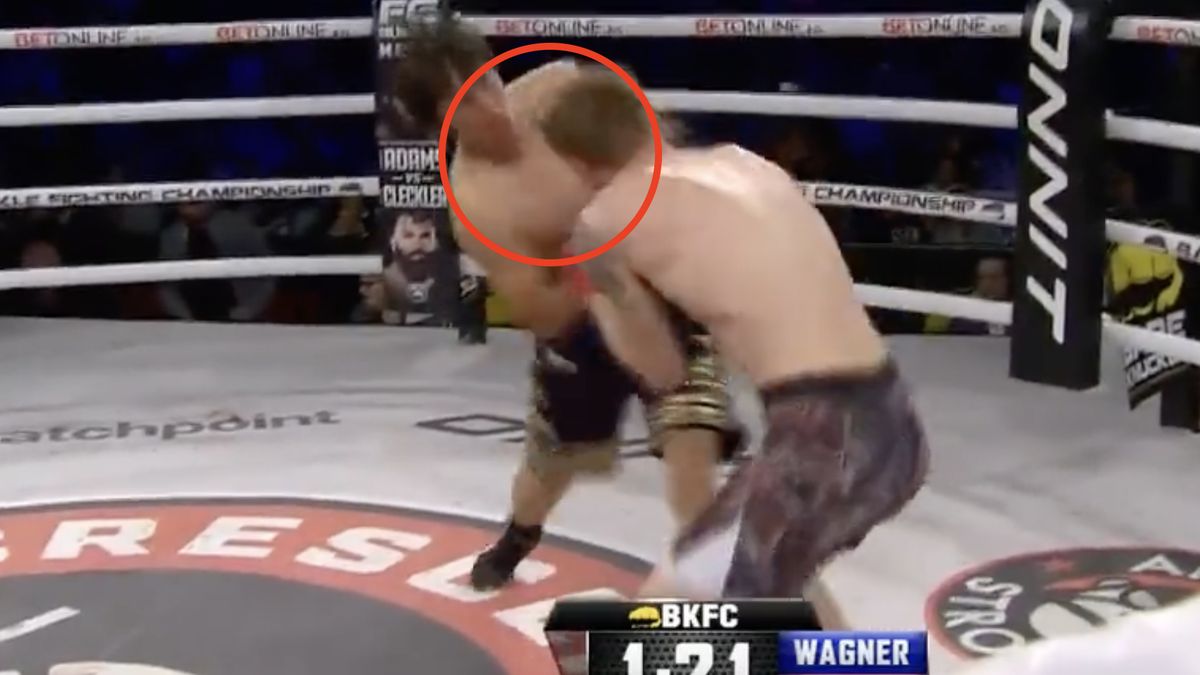 Potężny nokaut w walce na gołe pięści