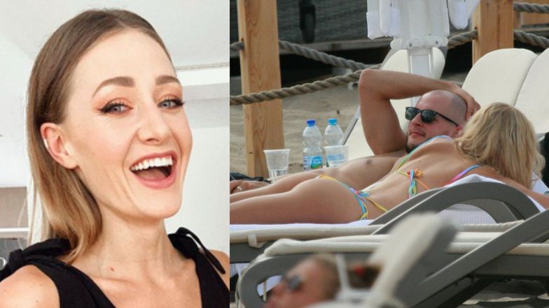 Anna Kurek śmieszkuje ze zrobionych jej zdjęć paparazzi z urlopu w Sopocie