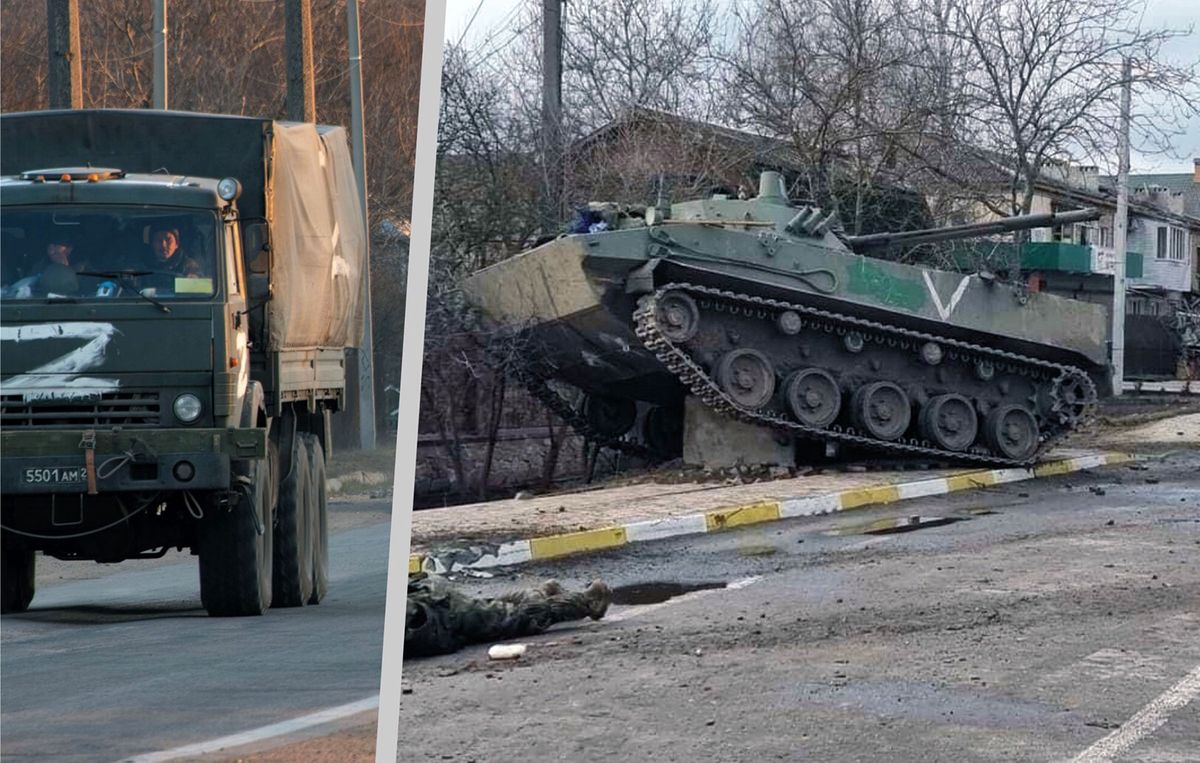 Władze: ciała poległych rosyjskich żołnierzy są wywożone ciężarówkami w okolice Ługańska
