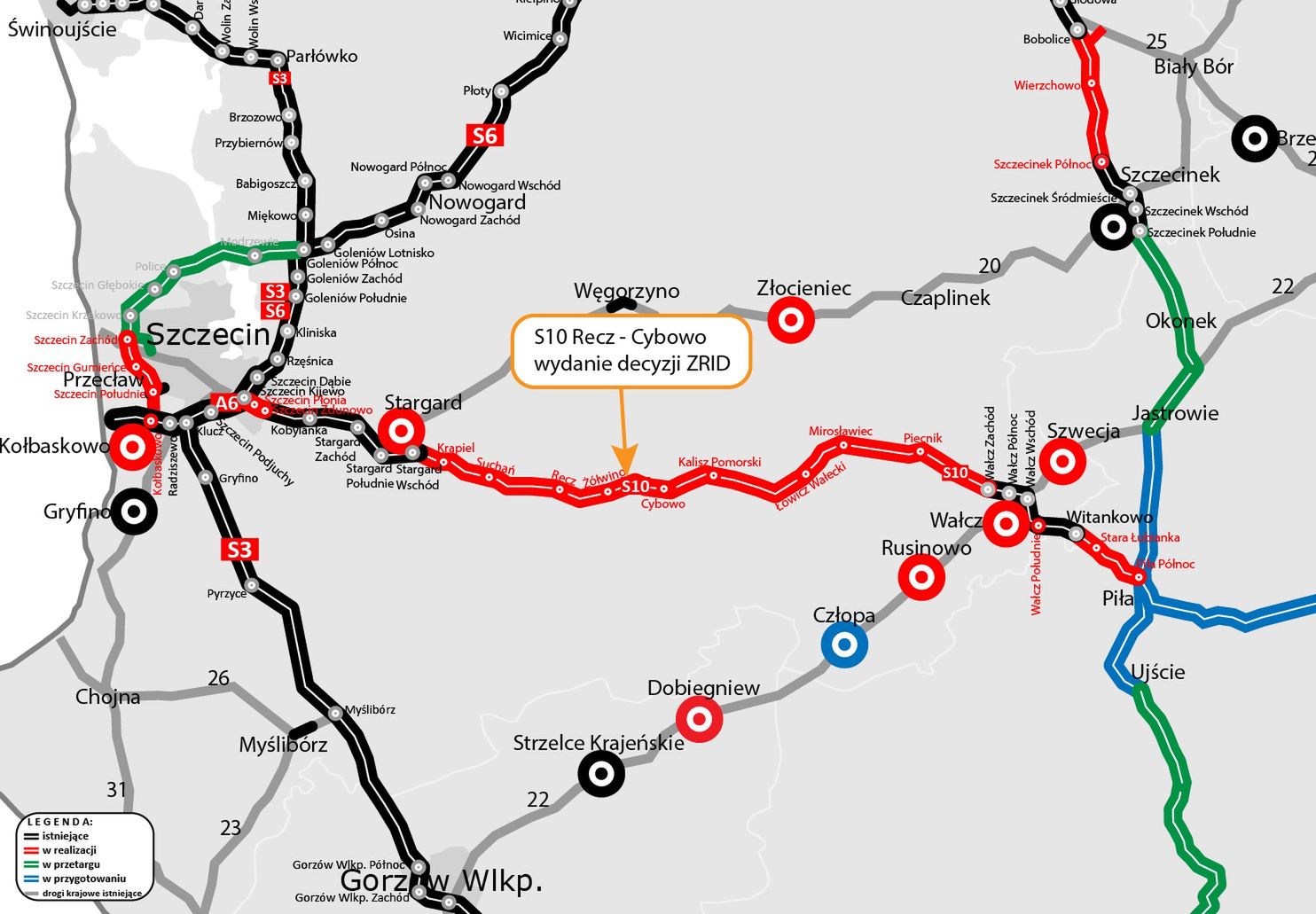 Mapa realizacji inwestycji