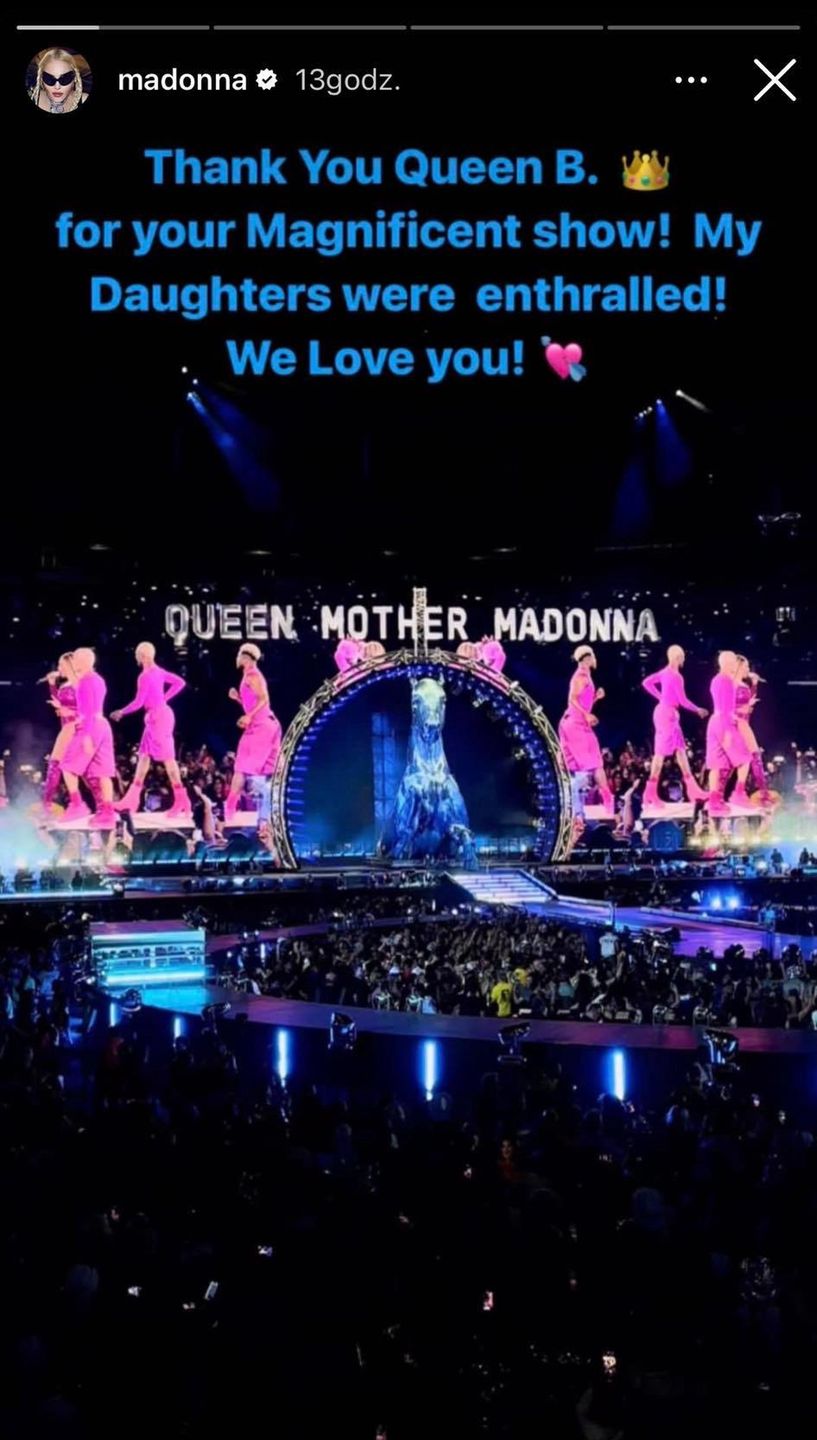 Madonna na koncercie Beyonce