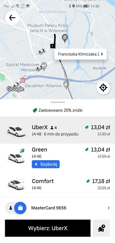 Uber na HMS