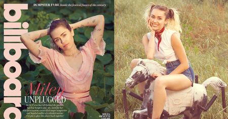 Miley Cyrus w stylizacjach "na wiejską dziewczynę"