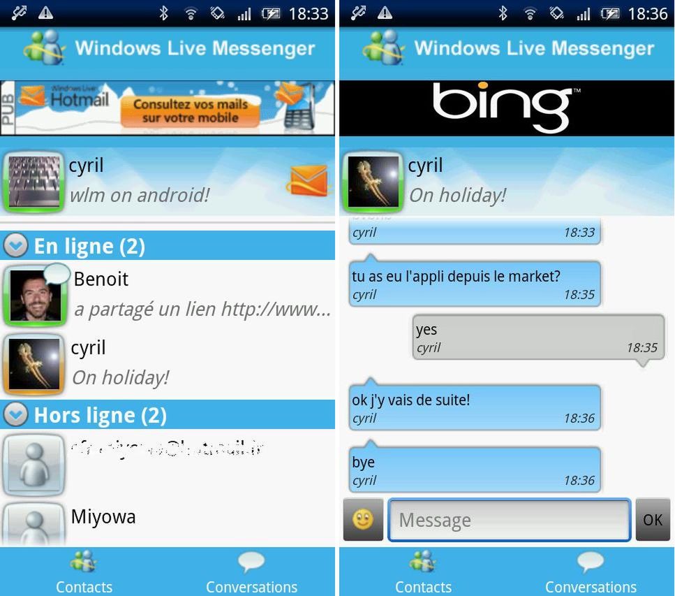 Windows Live Messenger dla Androida dostępny w Markecie