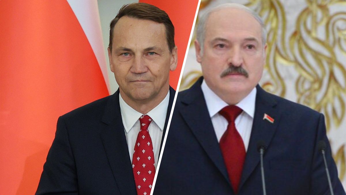 Radosław Sikorski i Alaksandr Łukaszenka
