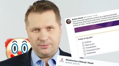 Czarnek ma problem z innymi określeniami niż „kobieta/mężczyzna”, Barbara Nowak pisze bzdury na Twitterze, a UJ ma RiGCZ