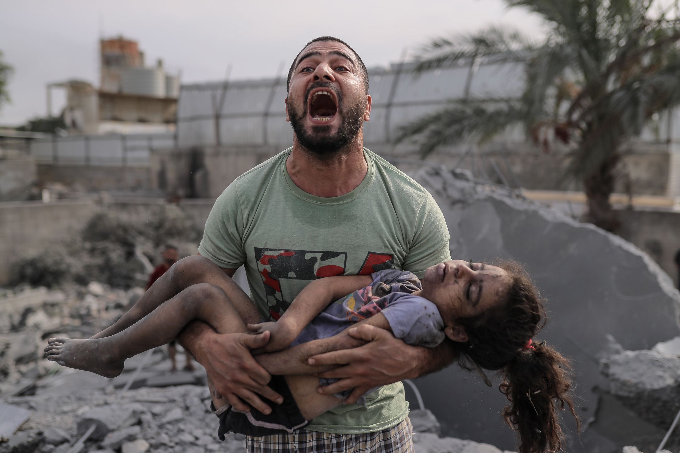 Aftermath of Israeli airstrikes on Gaza