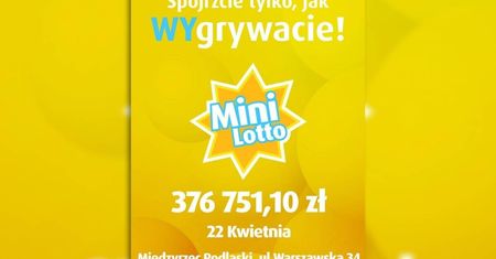 Kolejny szczęśliwy gracz z Lubelskiego! Wygrał ponad 370 tysięcy złotych w Mini Lotto