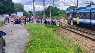 Tychy: Pożar lokomotywy. Ewakuowano około 100 pasażerów