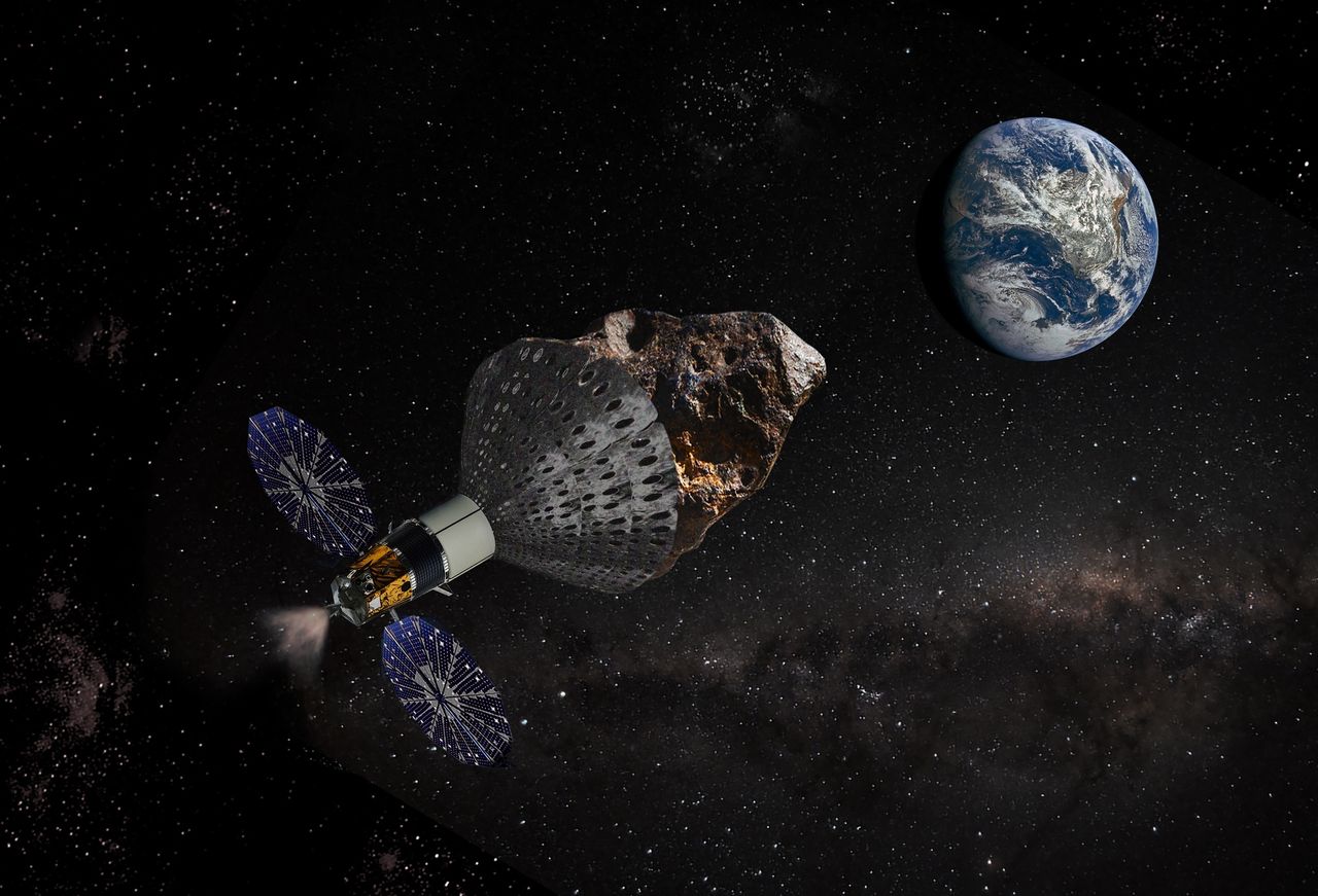 Projekt statku kosmicznego wydobywający asteroidy