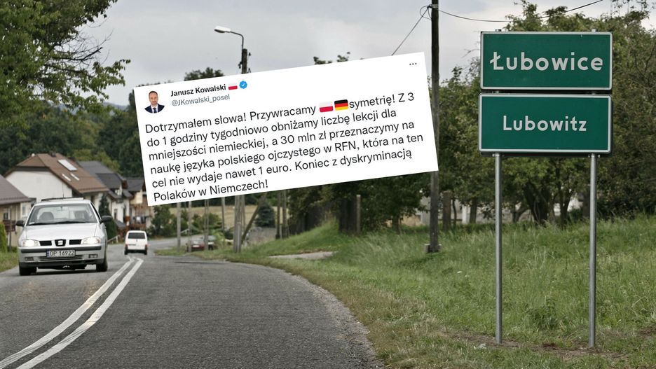 Łubowice i wpis Janusza Kowalskiego (Fot. MACIEJ KULCZYNSKI/REPORTER)