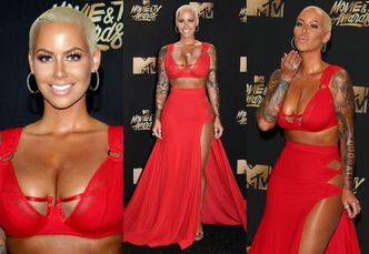 Piersi Amber Rose, łysa Cara Delevingne i siostra Miley Cyrus na imprezie MTV (ZDJĘCIA)