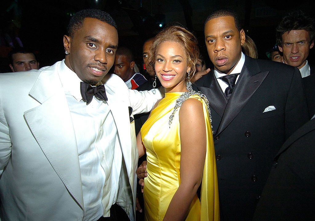 P. Diddy with Beyonce and Jay-Z