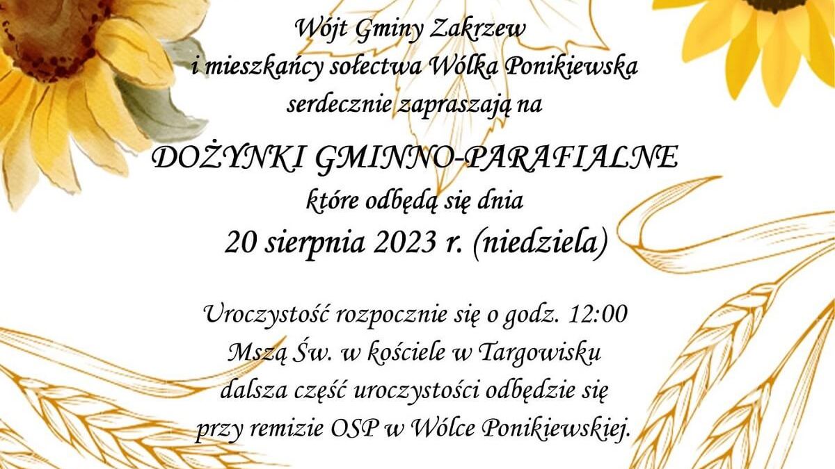 Dożynki w Wólce Ponikiewskiej 2023