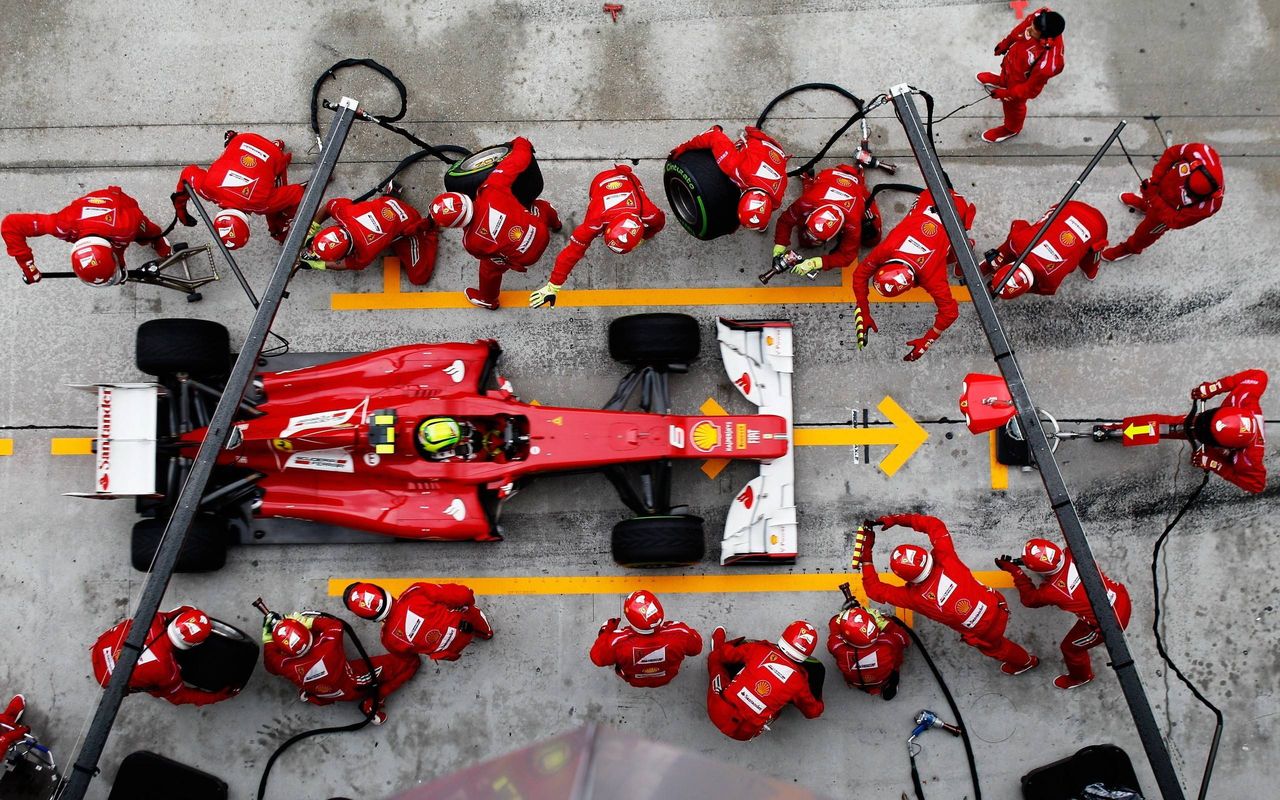 Pit stop zespołu Ferrari