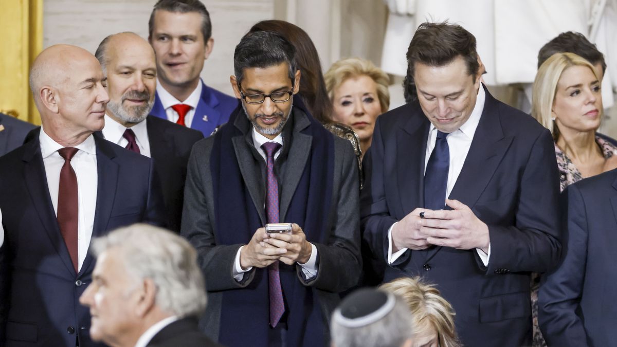 Jeff Bezos, Sundar Pichai i Elon Musk byli na zaprzysiężeniu Don