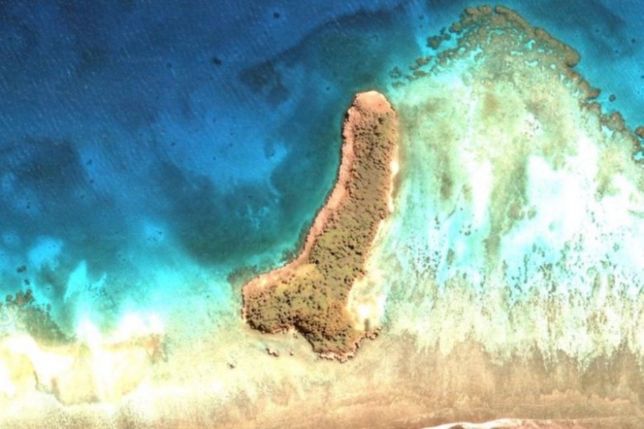 Wyspa o fallicznym kształcie znajduje się na Oceanie Spokojnym