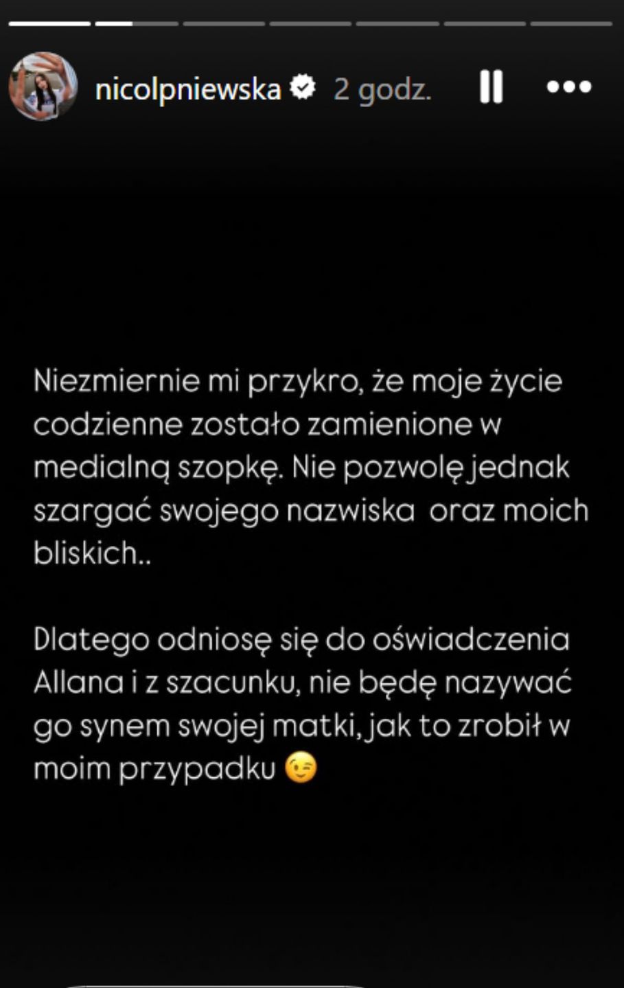 Screen z Instagrama 