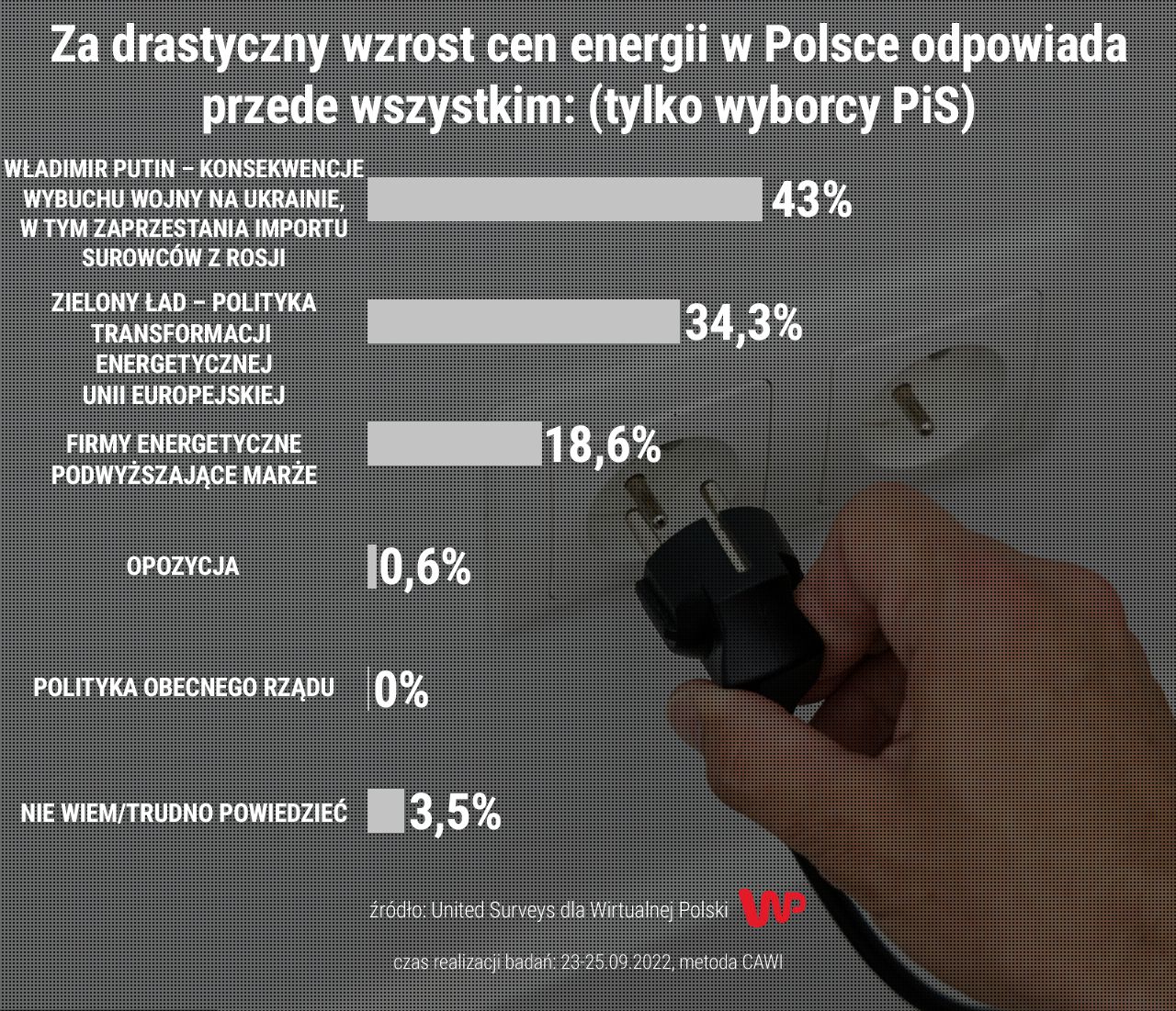 Wyniki sondażu wśród wyborców PiS