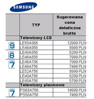 Samsung seria 7, 8 i 9 5