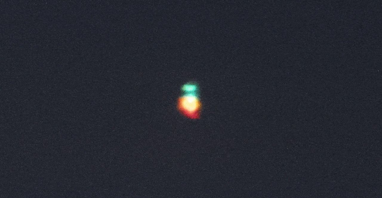 Venus over Stockholm emitting green light