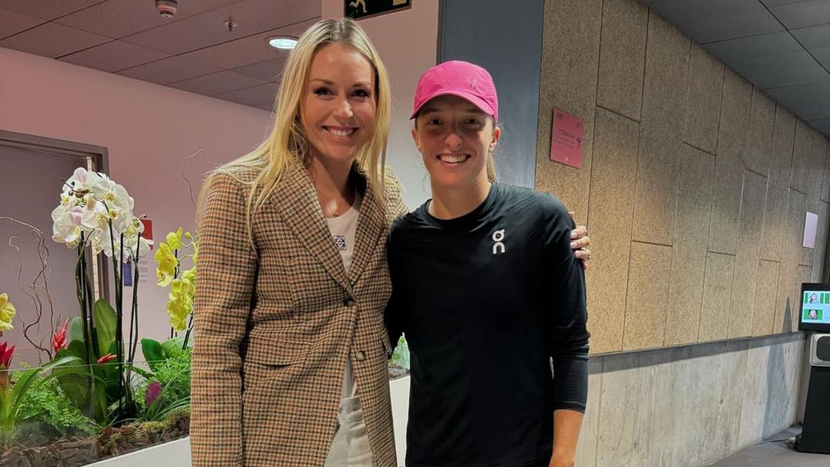 Na zdjęciu Lindsay Vonn i Iga Świątek