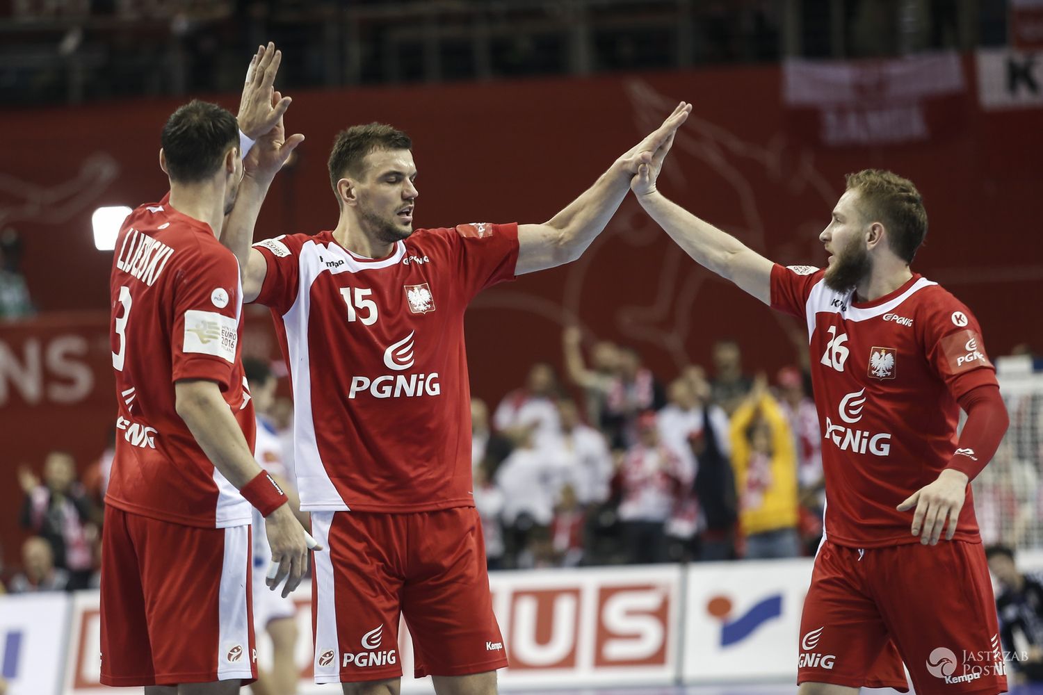ME w piłce ręcznej 2016: mecz Polska - Chorwacja. Krzysztof Lijewski, Michał Jurecki, Michał Daszek