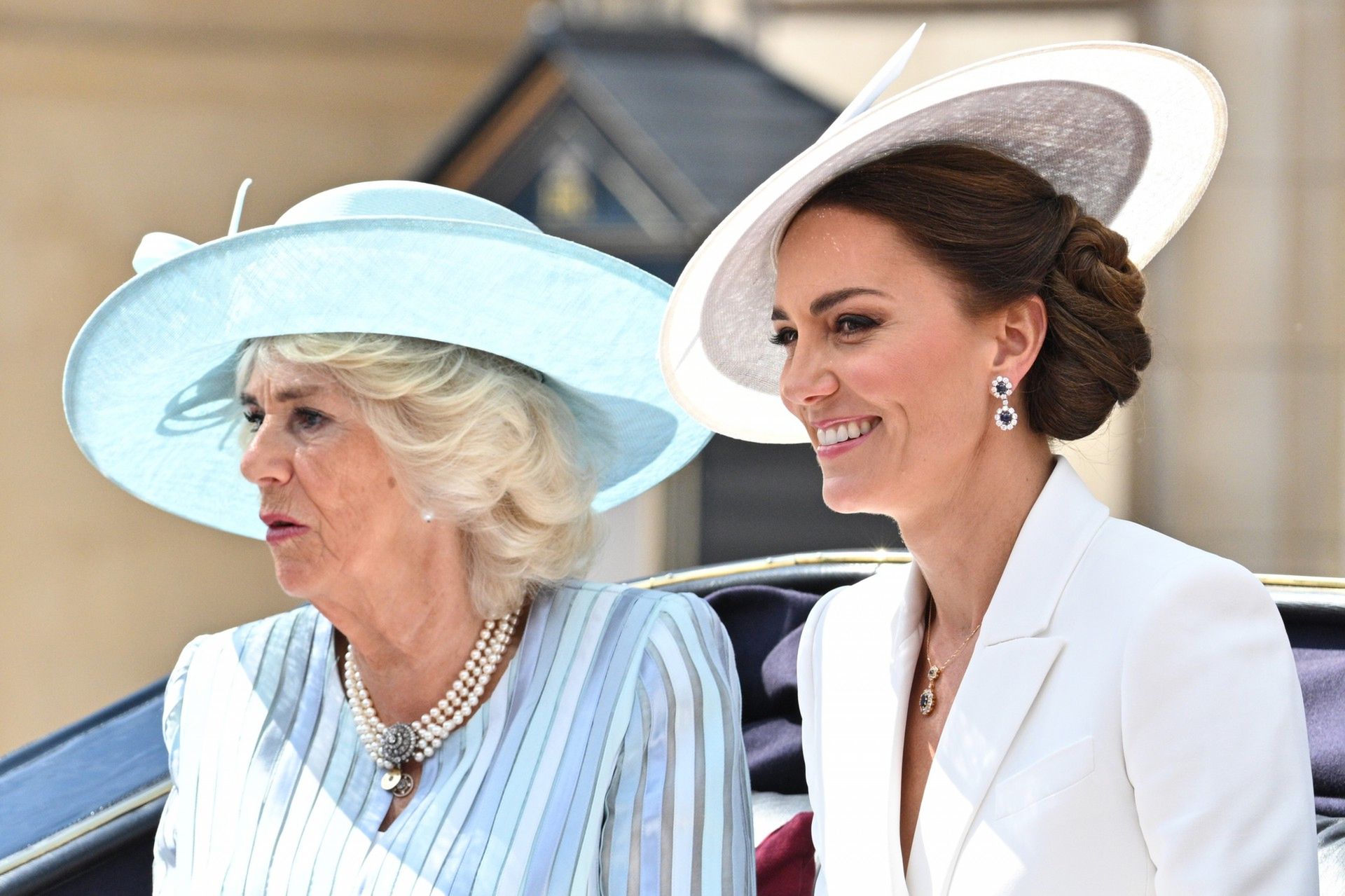 Camilla Parker-Bowles i księżna Kate na Trooping The Colour 2022