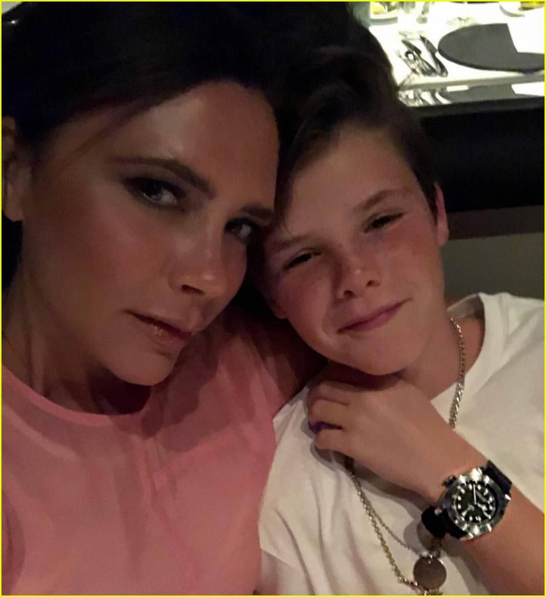 Victoria i Cruz Beckham - Sylwester 2017