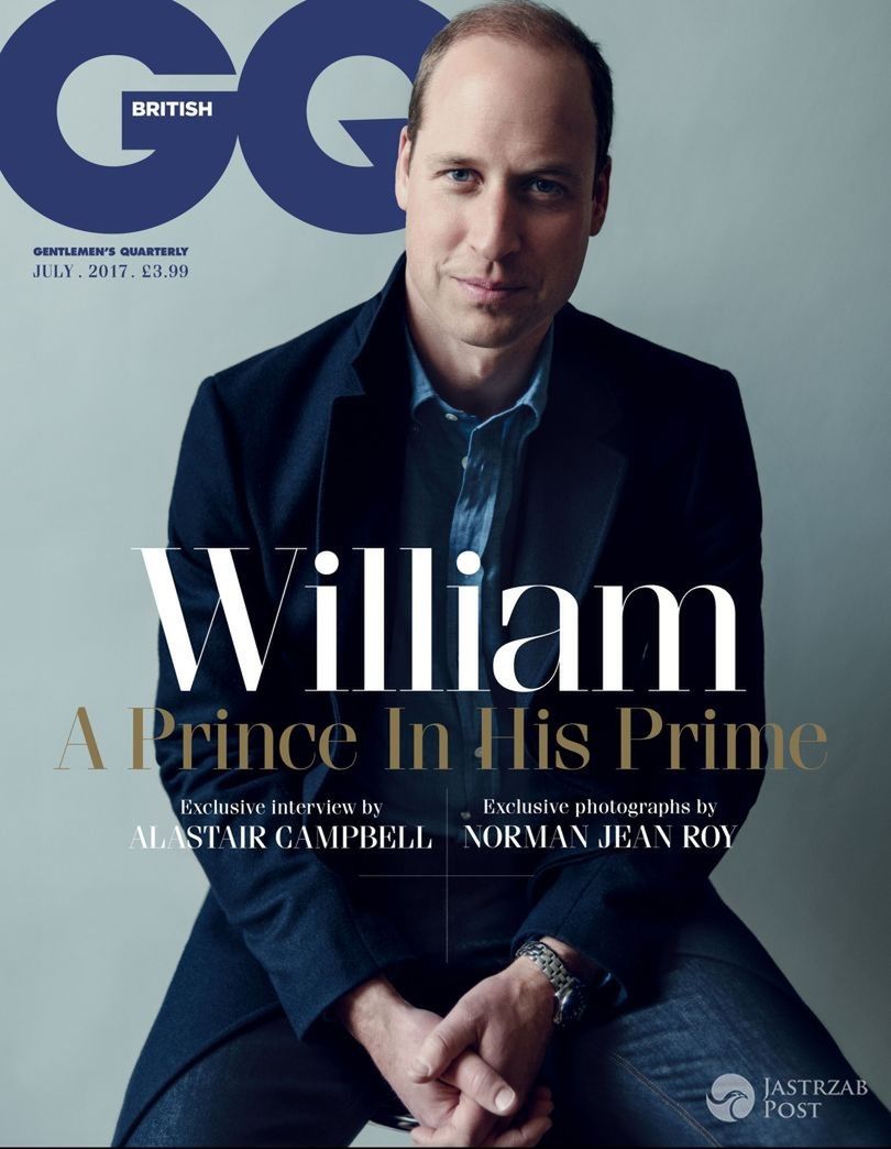 Książę William na okładce GQ czerwiec 2017