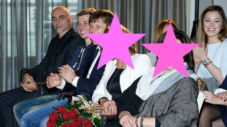 scena z: Cezary Kucharski, Iwona Lewandowska, Mama Roberta Lewandowskiego, Maria Stachurska, mama Anny Lewandowskiej, SK:, , fot. Krzemiński Jordan/AKPA