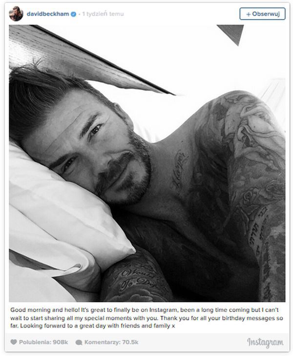 David Beckham na Instagramie