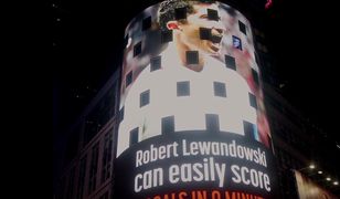Robert Lewandowski i Lech Wałęsa reklamują Polskę. W samym centrum Nowego Jorku