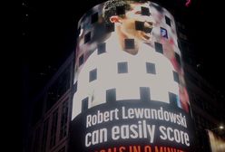Robert Lewandowski i Lech Wałęsa reklamują Polskę. W samym centrum Nowego Jorku