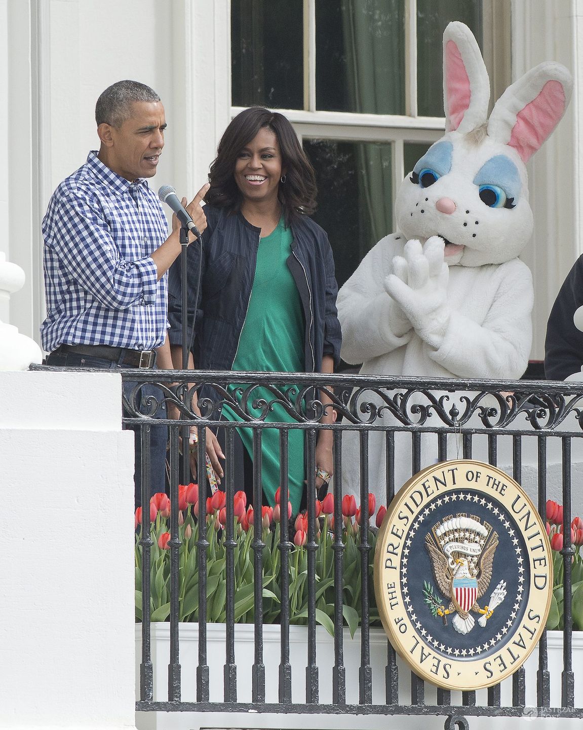 Barack Obama i Michelle Obama podczas spotkania wielkanocnego w 2016 roku (fot. ONS)
