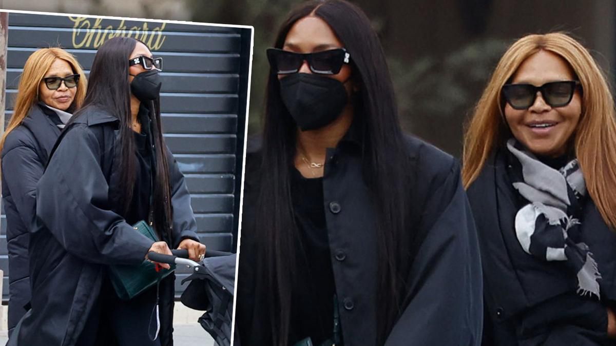 Naomi Campbell zabrała mamę i córeczkę na Paris Fashion Week. To ich pierwsze zdjęcia ze wspólnego spaceru