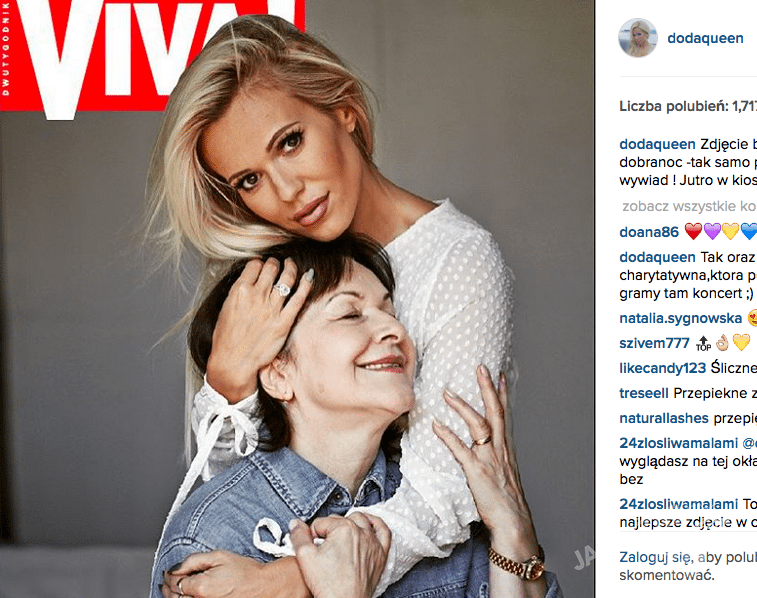 Doda z mamą na okładce "Vivy!" bez retuszu