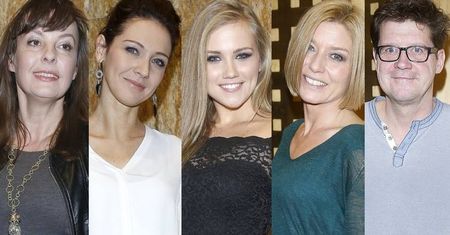 Agnieszka Kaczorowska w czarnej koronce, Edyta Olszówka w turkusie, a Andżelika Piechowiak na czarno-biało