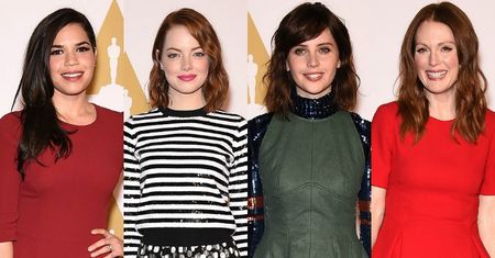 Emma Stone, Julianne Moore, Reese Witherspoon. Wszystkie gwiazdy nominowane do Oscarów 2015 na elitarnym lunchu w Beverly Hills