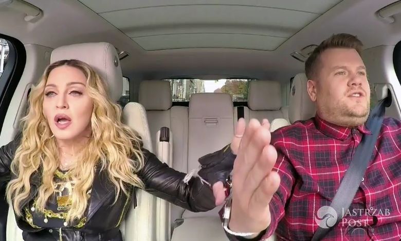 Madonna i James Corden podczas Carpool Karaoke