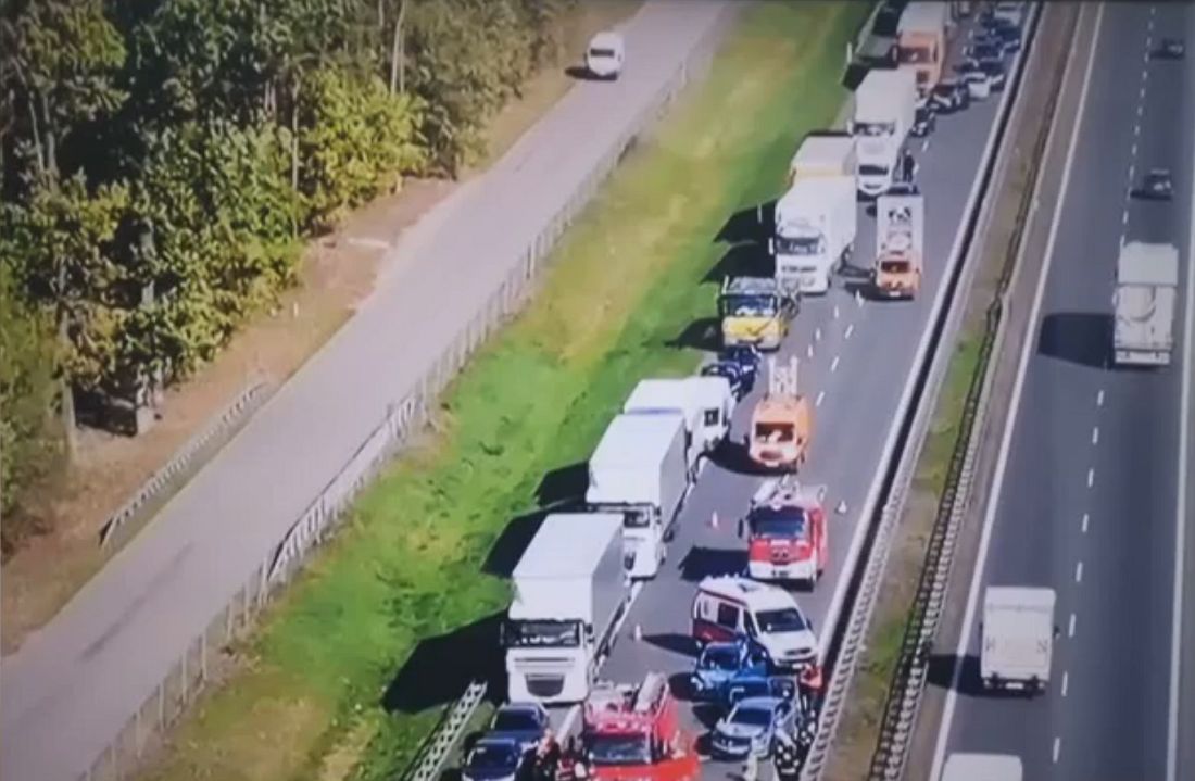 Karambol na s8 w kierunku Warszawy