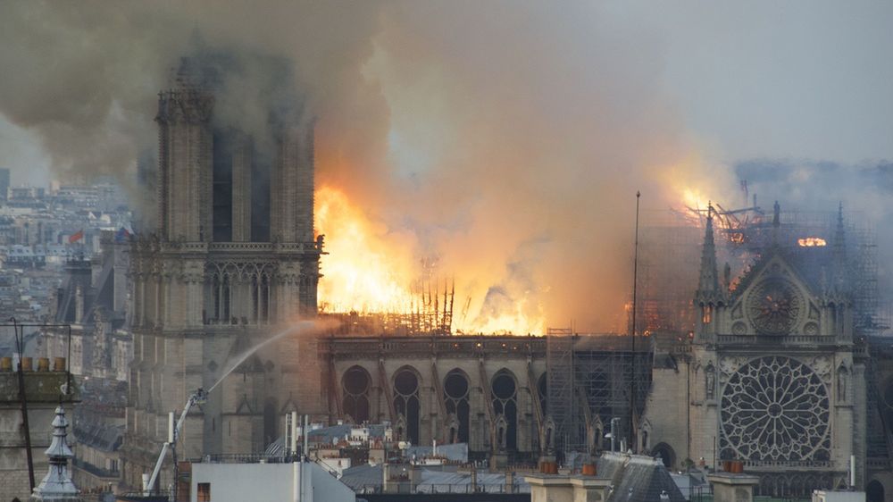 pożar notre dame paryż francja
