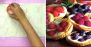 Ciasteczka serowe z kolorowymi owocami