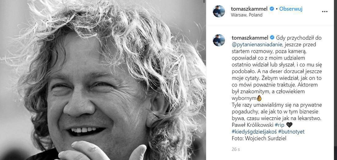 Tomasz Kammel- Gwiazdy żegnają Pawła Królikowskiego