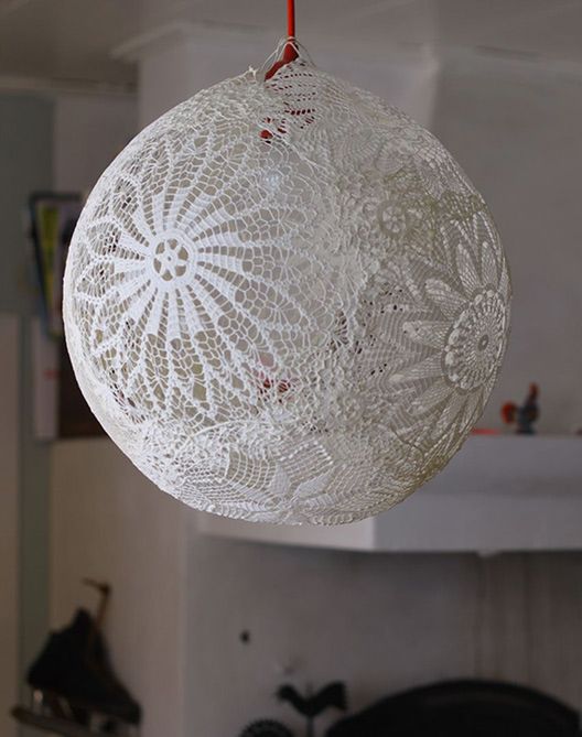 Rustic Lace Lamp